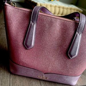 Kate Spade ♠️ Glitter Rose Gold Crossbody Purse used/in good condition